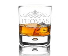 polar-effekt Whiskyglas Personalisiert mit Gravur 330 ml - Geschenk-Idee für Männer - Tumbler Whiskeyglas - Individuelles Geschenkidee zum Geburtstag - Motiv Ornament