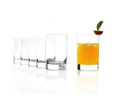 Stölzle Lausitz New York Bar Saftgläser 290ml, 6er Set Wassergläser, spülmaschinenfest, bleifreies Kristallglas, hochwertige Qualität