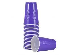JAM PAPER Plastik Partybecher - 473 ml - Electric Lila - 20 Gläser/Packung