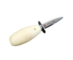 BESTONZON Edelstahl-Muschel-Austern-Messer Meeresfrüchte-Werkzeuge mit Holzgriff (kleine Größe)