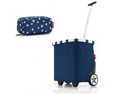 reisenthel - EXKLUSIVES ANGEBOT! carrycruiser + case 2 Einkaufskorb Einkaufstasche Einkaufstrolley Set Rolltasche Case Kosmetik Kosmetiktasche (dark blue)