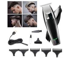 Haarschneidemaschine,Haarschneider,Barttrimmer und Haarschneider,Wasserdicht,unterstützt wiederaufladbaren USB-Lithium-Ionen-Akku,Leistungsstarker Motor,Haarschnitt-Kit für Männer und den Heimgebrauch