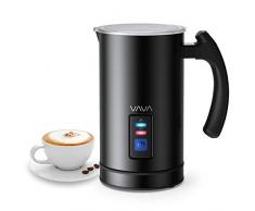 Automatischer Milchschäumer VAVA Elektrischer Milchaufschäumer 240 ml 500 Milk Frother für heiße und kalte Milch Aufschäumen Antihaftbeschichtet Auto-Abschaltfunktion Schwarz aus Edelstahl