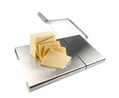Yisily Edelstahl-draht Butterschneider Käseschneider Mit Servierbrett Für Hart- Und Halbhartkäse Butter Wurst 5 Drähte Enthalten, 1 Stück
