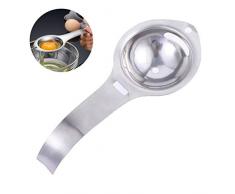 Kenyaw Eiertrenner, Eidotter-Trenner, Eidottertrenner, Hergestellt Aus Lebensmittelqualität 304 Edelstahl, Spülmaschinenfreundlich(Silber B)