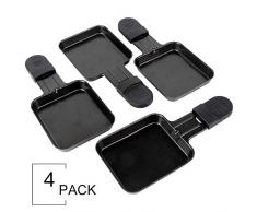 Raclette Pfännchen Mini Antihaftbeschichtet Pfännchen, 18x8cm, 4 Packung