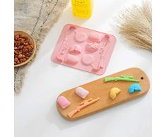 DLC@ED 2 Packs Silikon Backblechform Für Kuchen Schokoladenpudding Dessertform Spielthema Schokoladenkuchen Silikonform Fda Genehmigt Lfgb Professional Silicone Non-Stick Wiederverwe