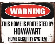 ACHTUNG diese Home ist mit Hovawart Home Security System kleinen Metall Wand-Teller