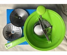 Chriluka Passiergerät Passiersieb Passiermaschine mit 3 verschiedenen Reiben wie Flotte Lotte