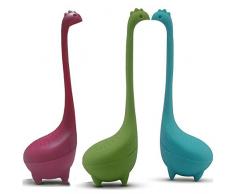 WenX Silikon Teefilter Für Losen Tee Teezubehör - Baby Nessie Mit Langem Griff Hals & Niedlich Ball Körper Loch Ness Monster Silikon Teesiebe & Teefilter (BPA-frei)