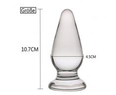 SXOVO Glas Analplugs Glasdildo Klar Kristall Anal ButtPlug Klassische Dildos Analdildo Analspielzeuge Sexspielzeug für Frauen und Männer