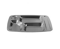 Edelstahl Thali Menüteller mit 5 Unterteilungen