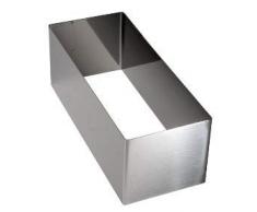 LARES - Schnittenform / Backrahmen / Backform aus Edelstahl - Kuchen für Singles - 26 x 10 x 9cm - Made in Germany