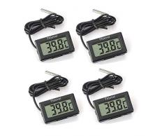 Thlevel Digital LCD Thermometer Temperatur Monitor mit externem Sensor für Kühlschrank Gefrierschrank Kühlschrank Aquarium