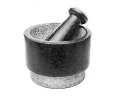 Åroma Premium Mörser mit Stößel, Mörser Granit, Mörser mit Schlegel, Granitmörser, Gewürzmörser mit Schlegel, doppelseitig nutzbar