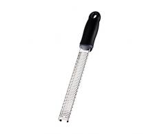BESTOMZ Premium Zester Reibe, Vierkantreibe Obst Schäler Parmesan Käse Ingwer Knoblauch Muskat Schokolade Gemüse gestochen scharfe Klinge (schwarz)
