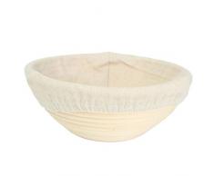 UPKOCH Gärkorb Gärkörbchen Brot Banneton mit Leinen Runde Brotkorb Brotgärkorb Rattan Peddigrohr Korb Servierkorb Peddigrohrkorb Brotform für Brotteig Bäcker Brot und Teig