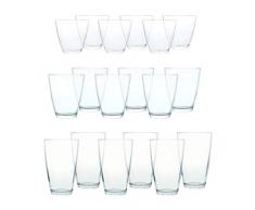Van Well 18 teiliges Gläserset Excellent in DREI Verschiedenen Größen - Longdrinkgläser, Saftgläser, Whiskygläser
