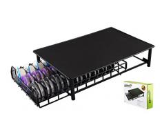 Kitchenista Tassimo Kaffee Kapselhalter - zur Aufbewahrung von 60 Kapseln in einem Stapelständer - rutschfeste Oberfläche - Ständer mit netzförmigen Fächern - Tassimo Padhalter - schwarz