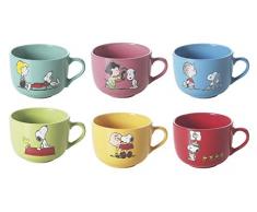 Brunch Time Cappuccinotasse 6 tlg. Set Jumbo Snoopy