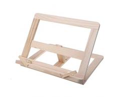 QIUHUI Multifunktionale Faltbare Holz Buchstützen Ständer Kochbuch Halter Leseständer aus Holz Lesebuch Unterstützung Ständer Halter Tablet PC, Holzschnalle