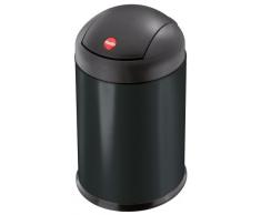 Hailo Sienna Swing S, Mülleimer aus Stahlblech, 4 Liter, breiter Schwingdeckel, Müllbeutel-Klemmung, großer Öffnungswinkel, made in Germany, 0704-219