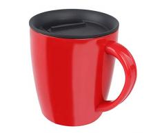 geshig 380 ml Edelstahl-Milchkaffeetasse, doppelschichtig, isoliert, Vakuumbecher mit Deckel