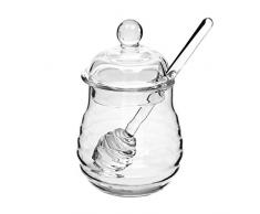 BESTONZON 250 ml Glas Honig Topf klar Marmelade Jar Set mit Dipper und Deckel für Home Küche verwenden