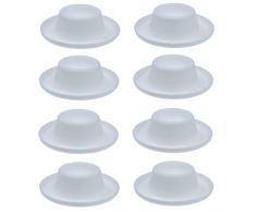 K&G GP01870 8er Set Eierbecher weiß Kunststoff | Stapelbare Eierständer | Spülmaschinen geeignet | Eier-Halter mit Ablage