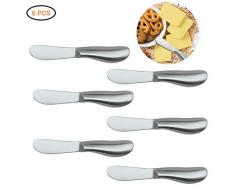 Ysoom Brötchenmesser, Brunchmesser Set, 6 Stück Tafelmesser Buttermesser mit Klassische Buttermesser aus Edelstahl 14,4 * 2,6 * 2,15 cm