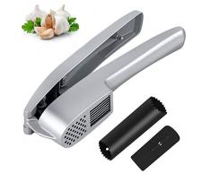 HB life Knoblauchpresse Spülmaschinenfest Garlic Press häuslicher Knoblauch Crusher Premium Weltraum-Aluminium Knoblauch Presse Knoblauchschneider praktischer Küchenhelfer