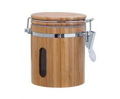 GMMH Bambus Vorratsdose aromadicht Bügelverschluss Holz Vorratsbehälter Frischhaltedose Aufbewahrung Kaffeedose (Hohe: 20 cm)