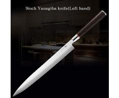 JJapanese Sashimi Messer Yanagiba Filetiermesser Sushi Deutschland Imports 70Cr15MoV Stahl Cleaver Lachs Petty Slicing Peeling (Color : 9 inch Left hand)