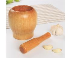 tianxiangjjeu Holzmörser, natürlich, ungiftig, für Gewürze, Ingwer multi
