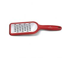 Victorinox grobe Küchenreibe mit rutschfesten Gummifüßen, grobe Reibe, Rostfrei, Edelstahl, Spülmaschinengeeignet, rot