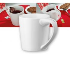 noTrash2003 2 Stück Teetasse mit Teebeutelhalter Halteschlitz oder Löffelhalter im Griff