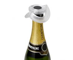 Ad Hoc Gusto FV33 Flaschenverschluss für Sekt- oder Champagnerflaschen, Synthetikmaterial/Silikon, transparent, Ø 8,2 cm