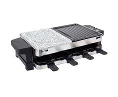 Syntrox Germany Edelstahl Design Raclette Bern mit Grill und Heißer Stein für 8 Personen