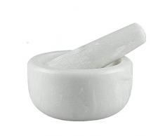 ZRZJBX MöRser Und StößEl, Hochwertiger MarmormöRser Und MarmorstößEl, Edler Zerkleinerer FüR GewüRze Sehr Hochwertig, Langlebig,White