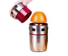 Manuelle Zitrone Entsafter, Leistungsstarke Edelstahl Orangensaft Extraktor Tragbare Manuelle Abdeckung Drehzitruspresse, Leicht Zu Reinigen Und Zu Entfernen, Küchengeräte