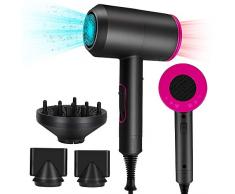 HALOVIE Haartrockner, Haarfön, Hair Dryer, Reisefön, 1800W Haarföhn, Ionen Haartrockner 2 Stylingdüsen & Diffusor Heiß-/Kaltwind mit 3 Geschwindigkeitsmodi Reisehaartrockner Air Dry Haarpflege