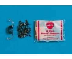 Weck 20 Klammern für Einmach-/ Einkochgläser, Stahl, Silber, 40742251