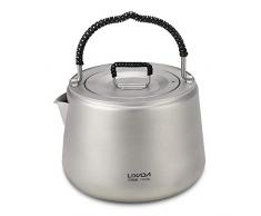 Lixada Titan Tee Topf Kessel Camping 1.4L Ultraleicht kaffeekanne zum Outdoor Wandern …