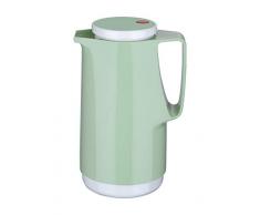 ROTPUNKT Isolierkanne 760 1,0 l | Doppelwandige Vakuumisolierung | Zweifunktions-Drehverschluss | BPA Frei- gesundes Trinken | Made in Germany | Warm + Kalthaltung | Glaseinsatz (Pistacchio/Snow)