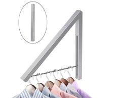 Kleiderhaken Klappbar Aussenbereich Klapphaken kleiderwandhaken Wäschelüfter Wand haken Kleiderständer Wandhaken Kleiderlüfter Garderobenhaken für Ecken, Balkon, Wäschetrockner, Bäder, Silber