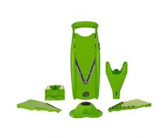 Börner Gemüsehobel V5 Powerline Profi Set grün Gurkenhobel Krauthobel Pommesschneider Gemüseschneider Obstreibe vegan