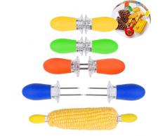 Osuter Maiskolbenhalter, 24PCS Maiskolben Spieße Edelstahl Maiskolbenspiesse Hitzebeständig Sicherheit für Barbecue Gabel Fruchtgabel Grillzubehör