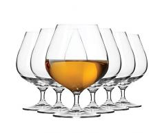 Krosno Cognac-Gläser | Set von 6 | 550 ML | Harmony Kollektion | Perfekt für Zuhause, Restaurants und Partys | Spülmaschinenfest und Mikrowellengeeignet