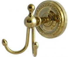 Handtuchhalter Bad zweiarmig Wandhandtuchhalter Wandhaken Wandhalter Handtuchhaken Wandmontage Handtuch Doppel Haken Halter Gold Retro