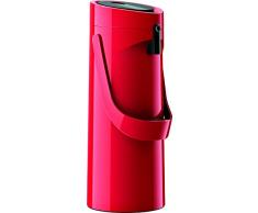 Emsa 515708 Ponza Pump-Isolierkanne, Thermosflasche, 1,9l Füllvolumen, Isolierbecher, Druckhebel, abnehmbare Tropfschale, rot